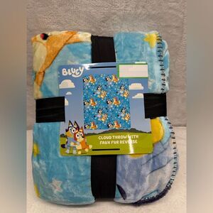 Bluey Kids Throw Blanket 50x60 Plush Fleece Reversible